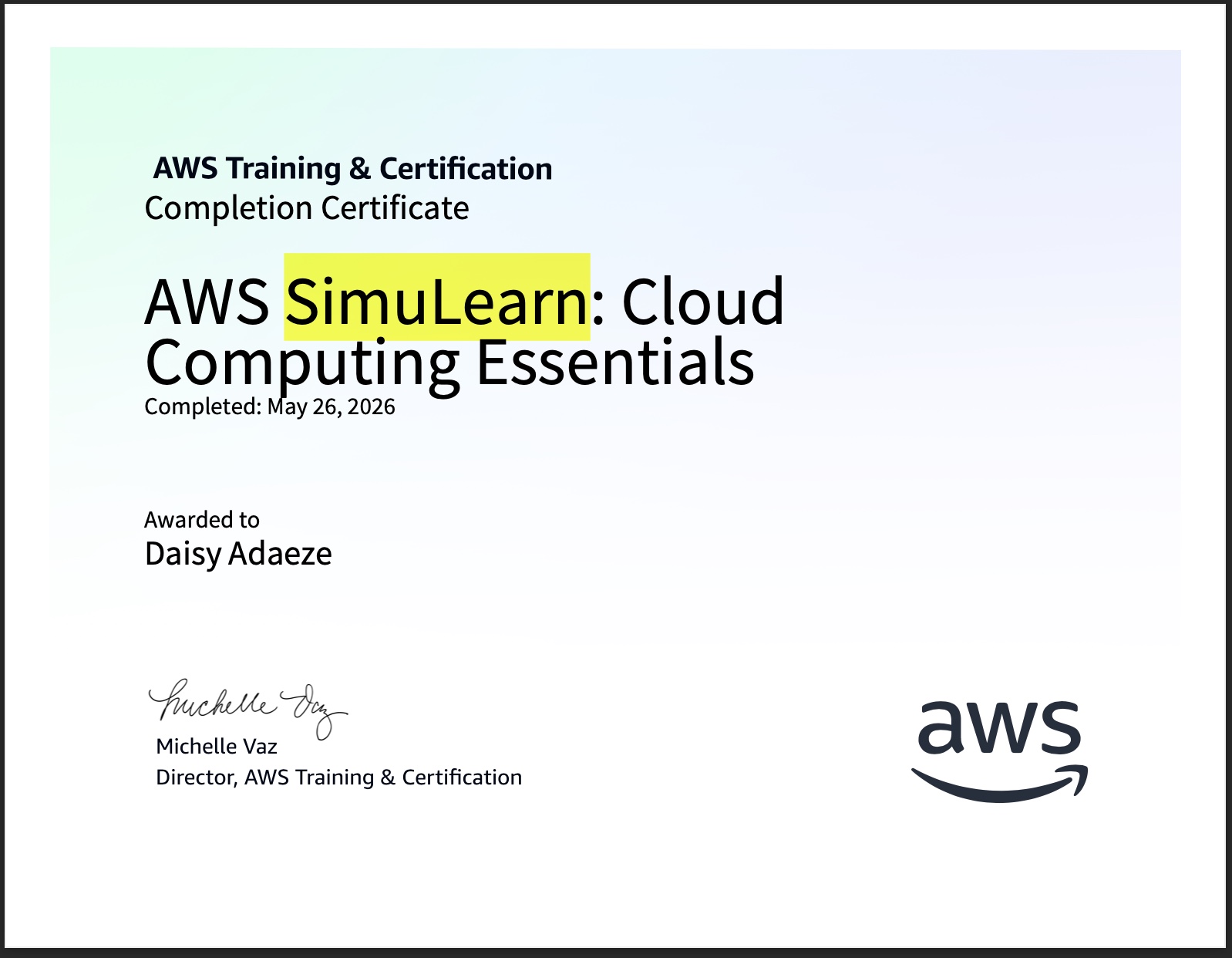 AWS SimuLearn: Cloud Computing Essentials