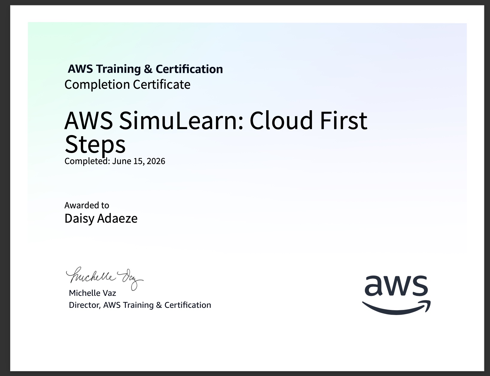 AWS SimuLearn: Cloud First Steps
