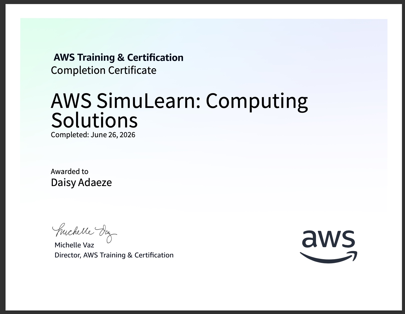 AWS SimuLearn: Computing Solutions